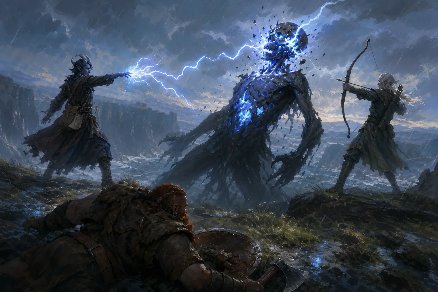 Ilsevir's lightning catches in the creature's iron tags and destroys it from within.
