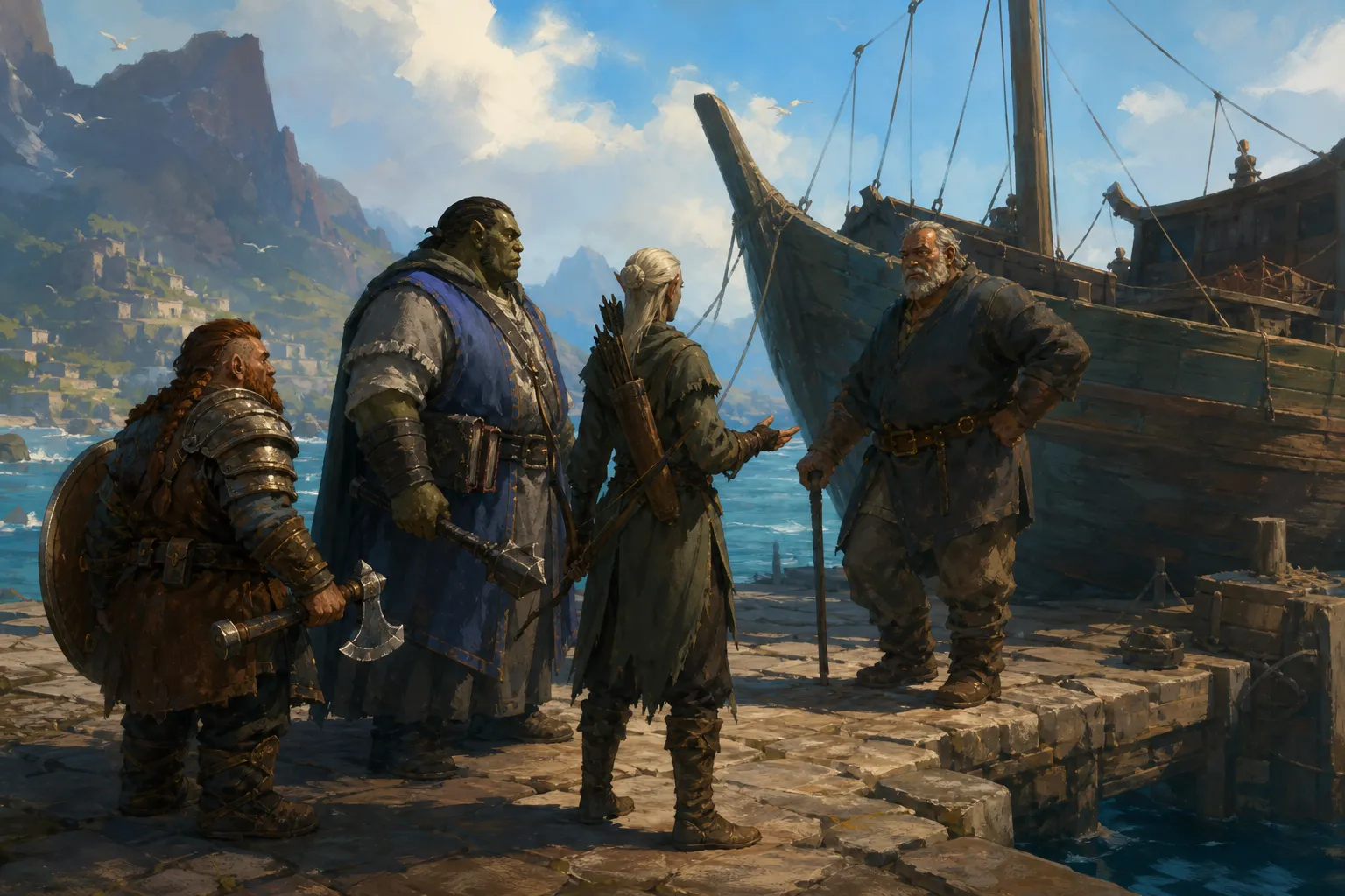 Hesk Dunmer offers the party passage in exchange for investigating the Scaries.